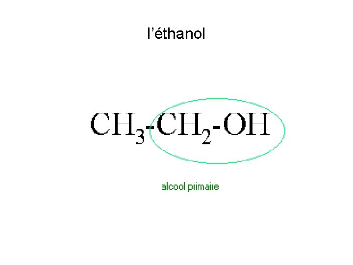 l’éthanol 