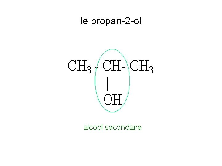 le propan-2 -ol 