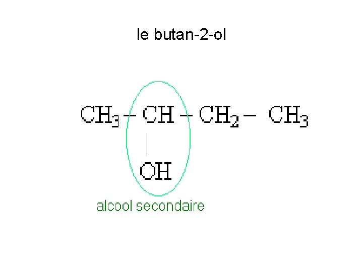 le butan-2 -ol 
