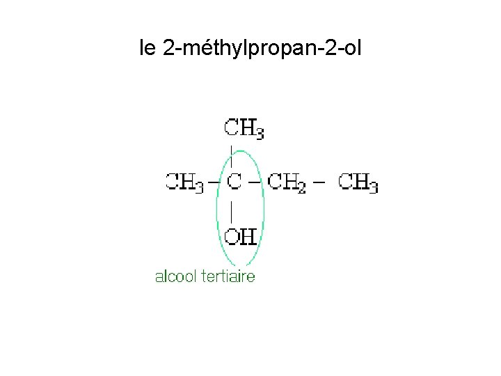 le 2 -méthylpropan-2 -ol 