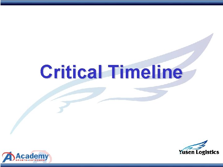 Critical Timeline 