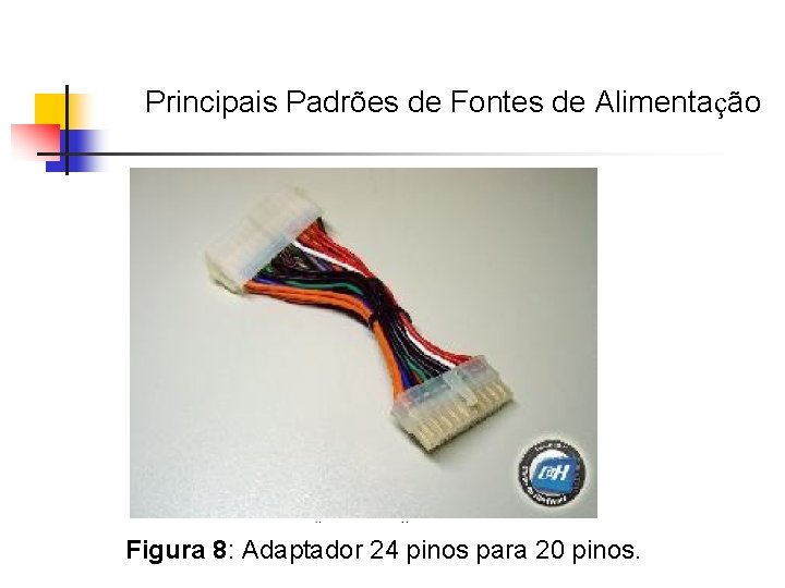 Principais Padrões de Fontes de Alimentação Figura 8: Adaptador 24 pinos para 20 pinos.