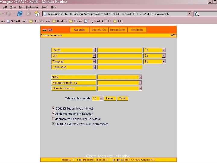 2004. 10. 25. Open Archives Initiative 10 