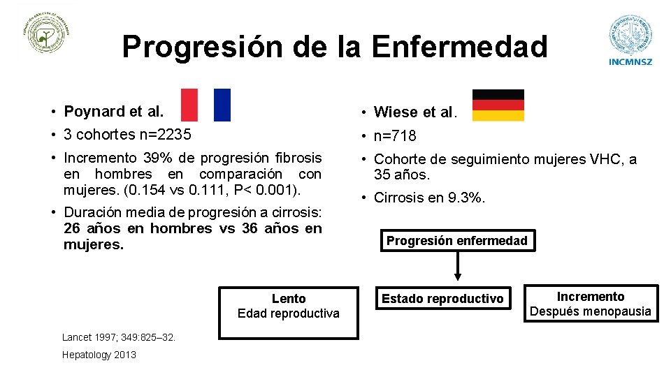 Progresión de la Enfermedad • Poynard et al. • Wiese et al. • 3