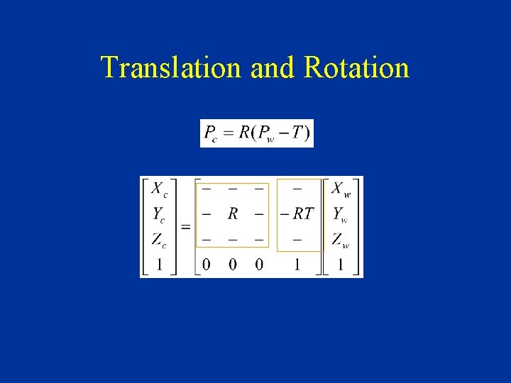 Translation and Rotation 