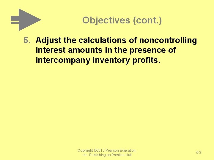 Objectives (cont. ) 5. Adjust the calculations of noncontrolling interest amounts in the presence