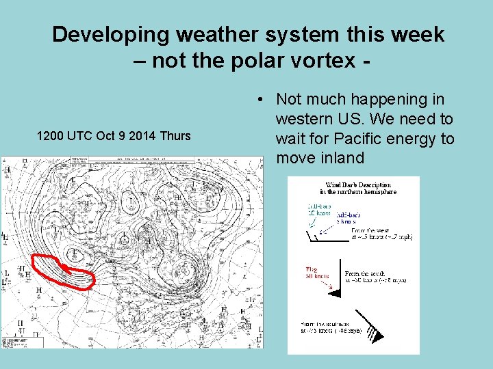 Developing weather system this week – not the polar vortex - 1200 UTC Oct