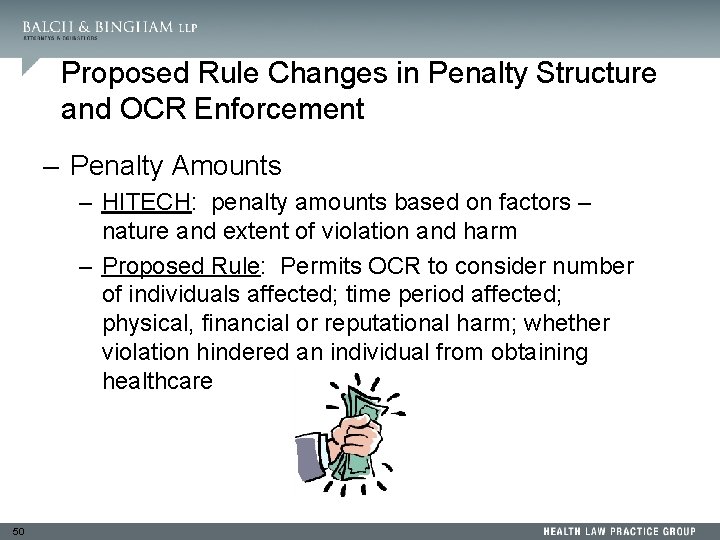 Proposed Rule Changes in Penalty Structure and OCR Enforcement – Penalty Amounts – HITECH: