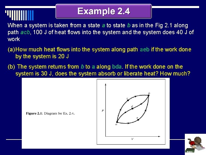 When a system is taken from a state a to state b as in