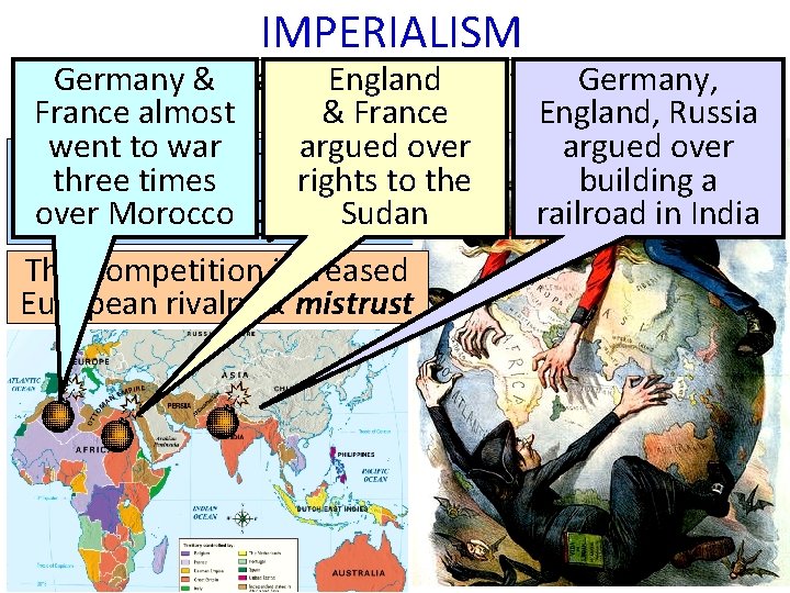 IMPERIALISM Germany European & nations England competed fiercely Germany, France almost for colonies &