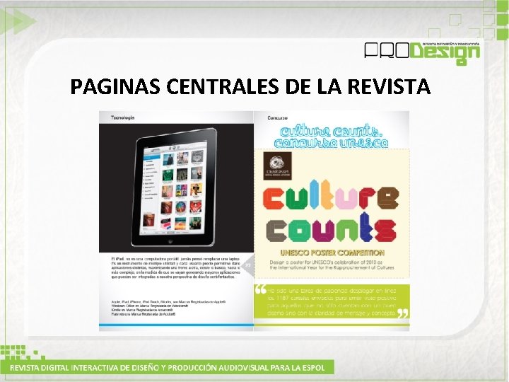 PAGINAS CENTRALES DE LA REVISTA 