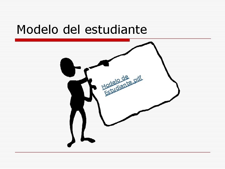 Modelo del estudiante de pdf o l de ante. o M udi Est 