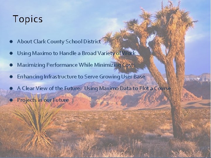 Topics About Clark County School District Using Maximo to Handle a Broad Variety of