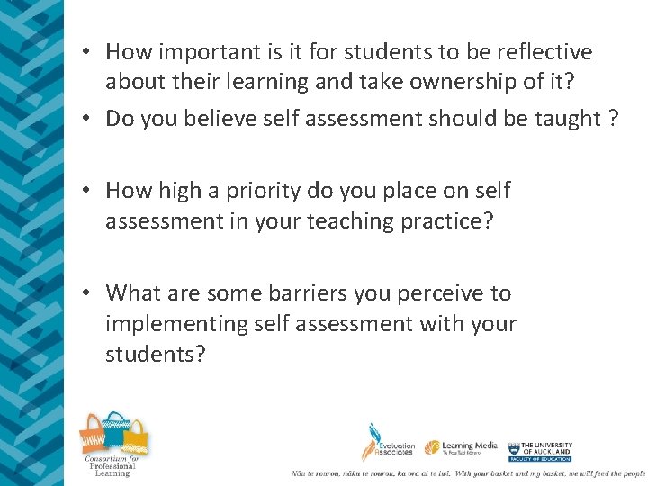  • How important is it for students to be reflective about their learning