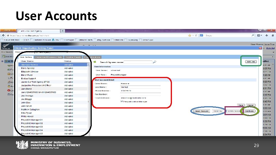 User Accounts 29 