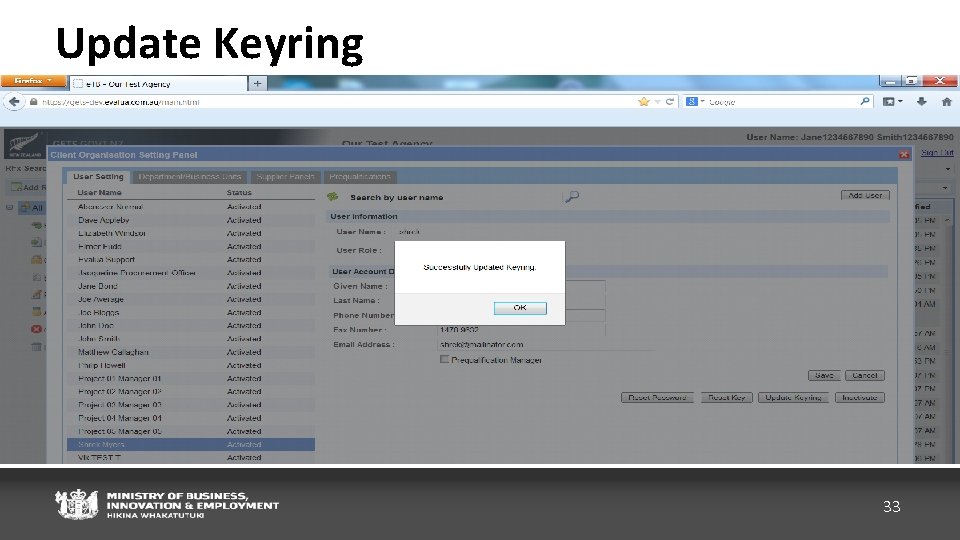 Update Keyring 33 