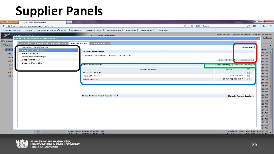 Supplier Panels 36 