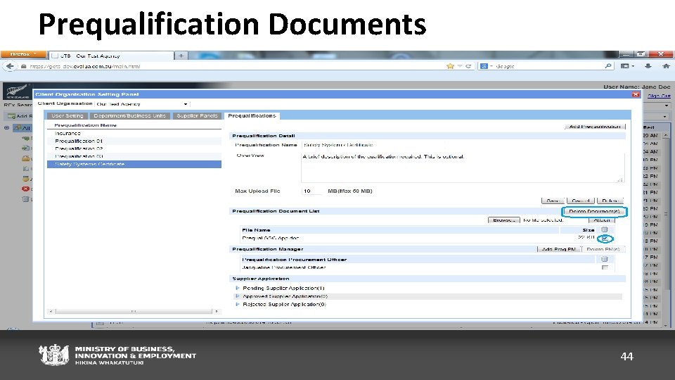 Prequalification Documents 44 