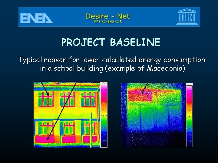PROJECT BASELINE Typical reason for lower calculated energy consumption in a school building (example