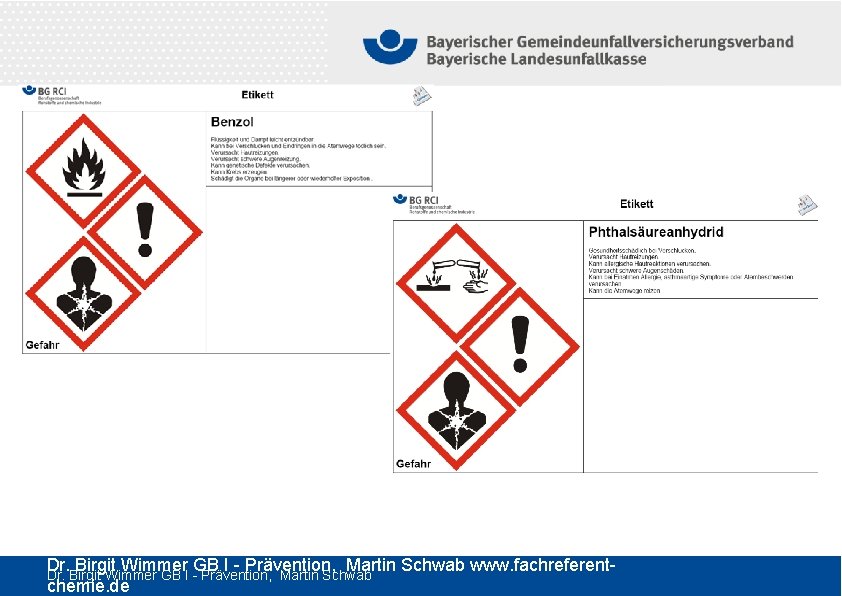 Dr. Birgit Wimmer GB I - Prävention, Martin Schwab www. fachreferent. Dr. Birgit Wimmer