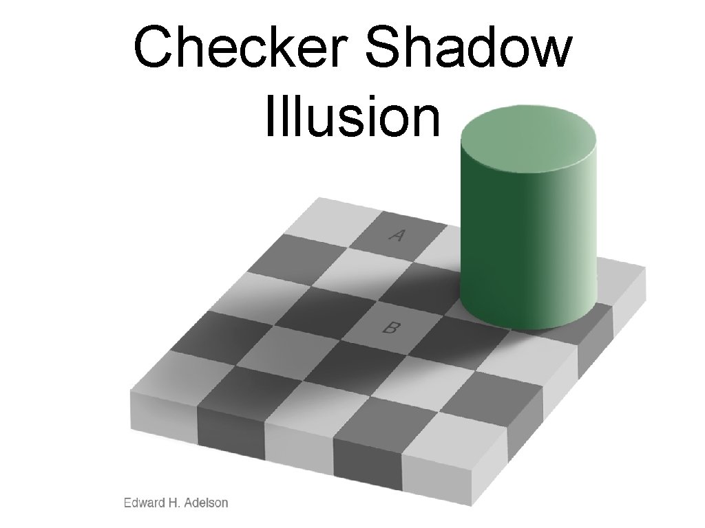 Checker Shadow Illusion Checker Shadow Illusion