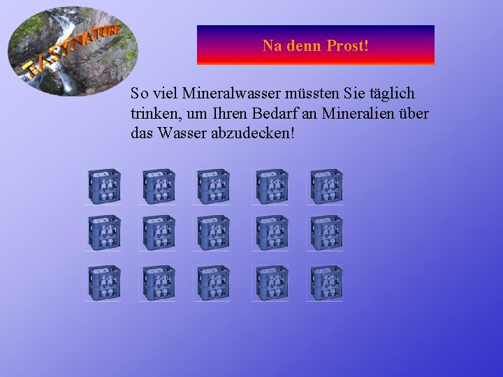 Na denn Prost! So viel Mineralwasser müssten Sie täglich trinken, um Ihren Bedarf an