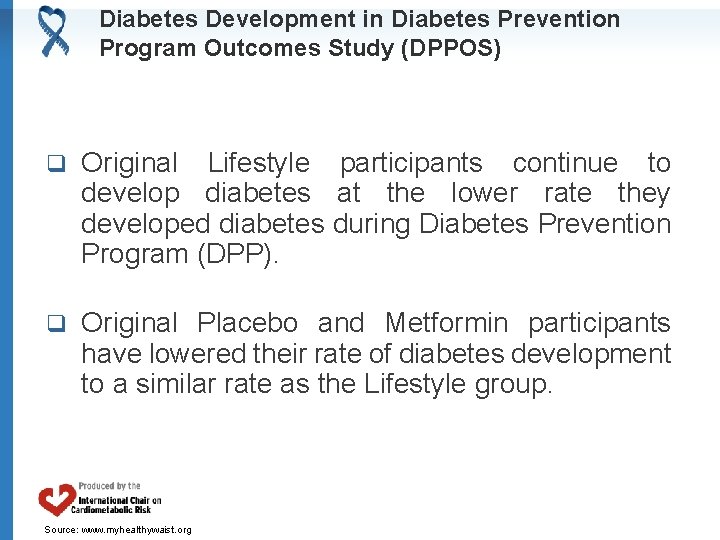 Diabetes Development in Diabetes Prevention Program Outcomes Study (DPPOS) q Original Lifestyle participants continue