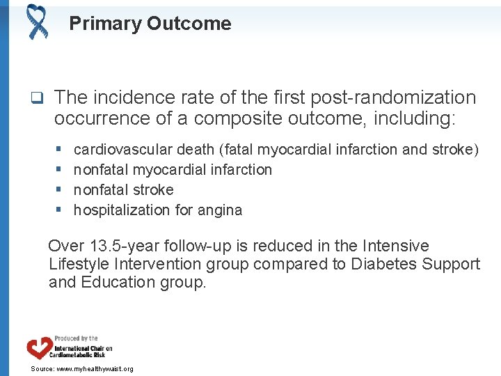 Primary Outcome q The incidence rate of the first post-randomization occurrence of a composite