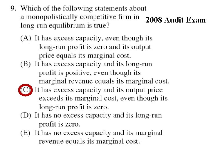 2008 Audit Exam 