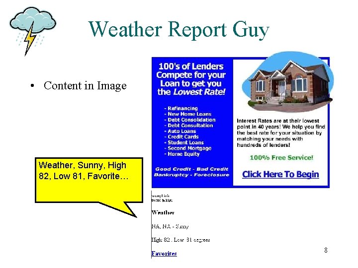 Weather Report Guy • Content in Image Weather, Sunny, High 82, Low 81, Favorite…