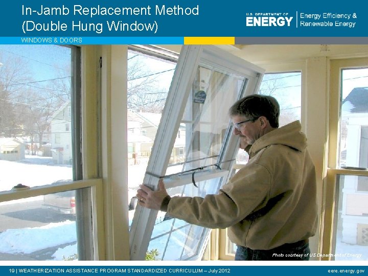 In-Jamb Replacement Method (Double Hung Window) WINDOWS & DOORS Photo courtesy of US Department