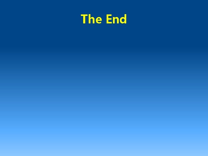 The End 