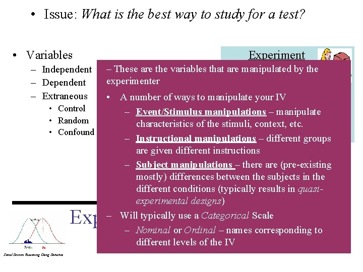  • Issue: What is the best way to study for a test? •