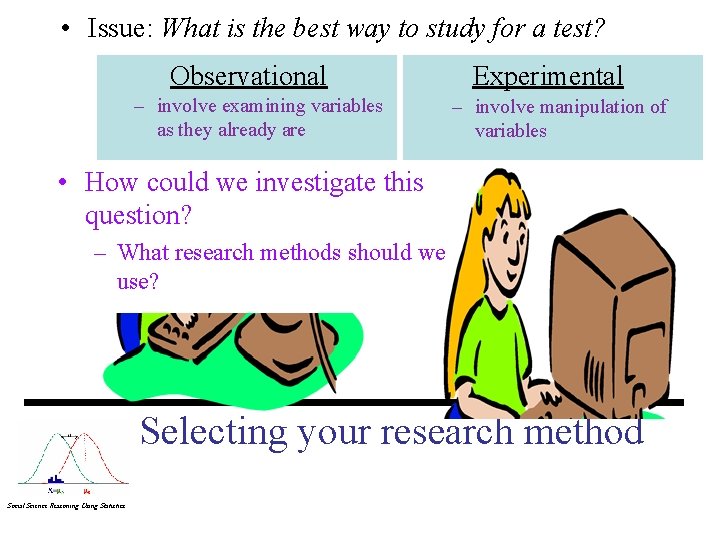  • Issue: What is the best way to study for a test? Observational