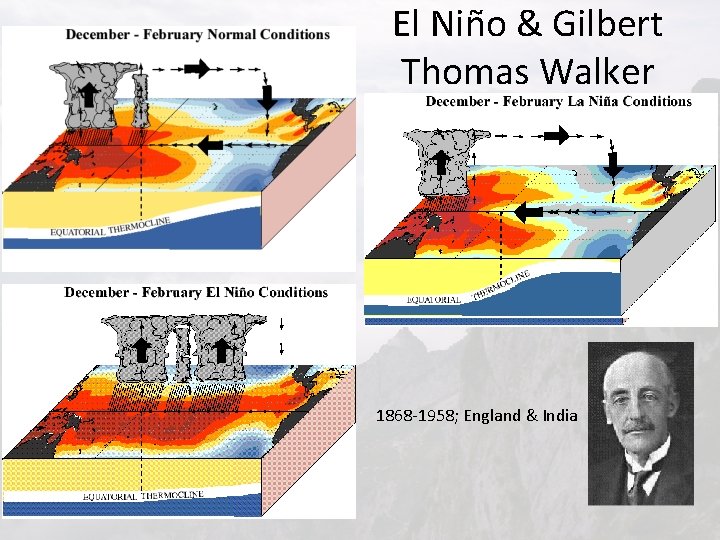 El Niño & Gilbert Thomas Walker 1868 -1958; England & India 