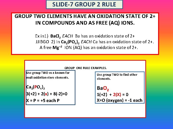 RULES OF OXIDATION NUMBER ASSIGNMENT STEPS IN ASSIGNNING