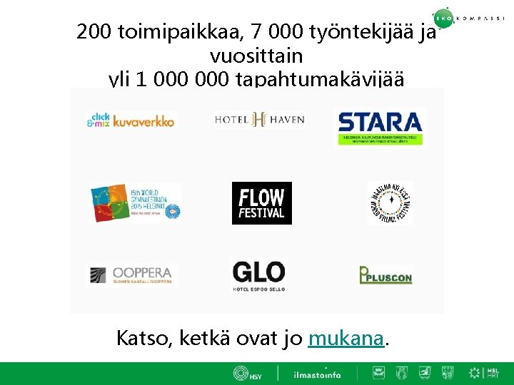 200 toimipaikkaa, 7 000 työntekijää ja vuosittain yli 1 000 tapahtumakävijää Katso, ketkä ovat