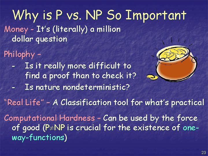Why is P vs. NP So Important Money - It’s (literally) a million dollar