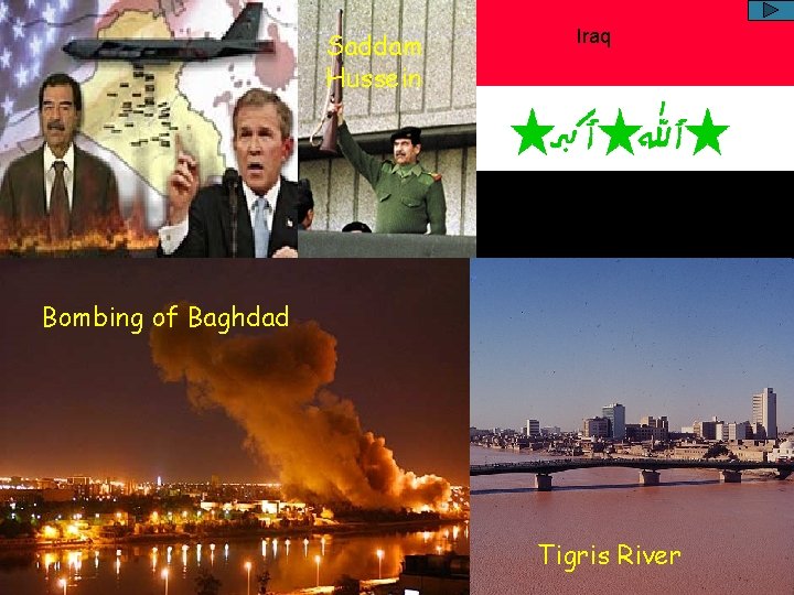 Saddam Hussein Iraq Bombing of Baghdad Tigris River 