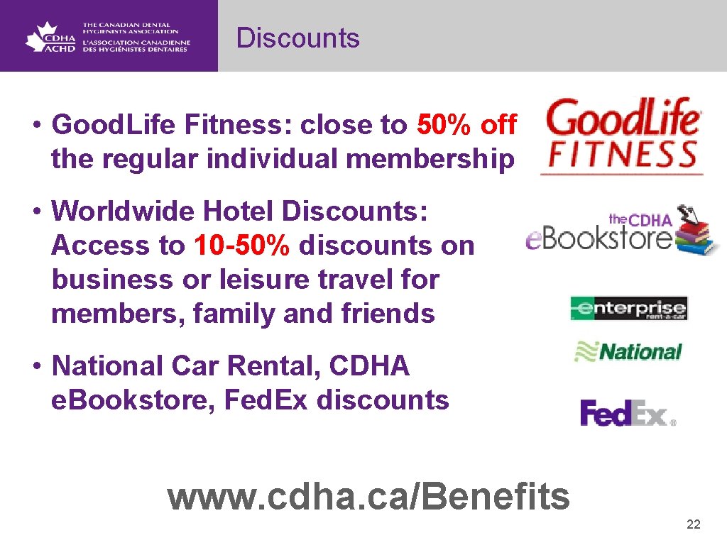 Discounts • Good. Life Fitness: close to 50% off the regular individual membership •