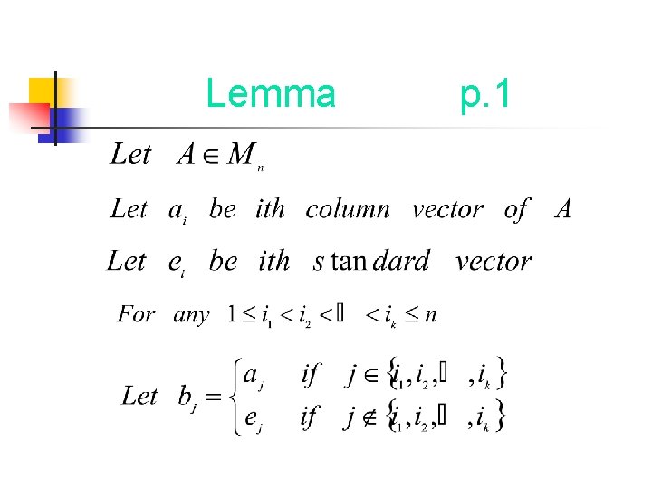 Lemma p. 1 