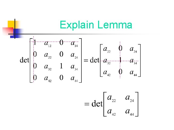 Explain Lemma 