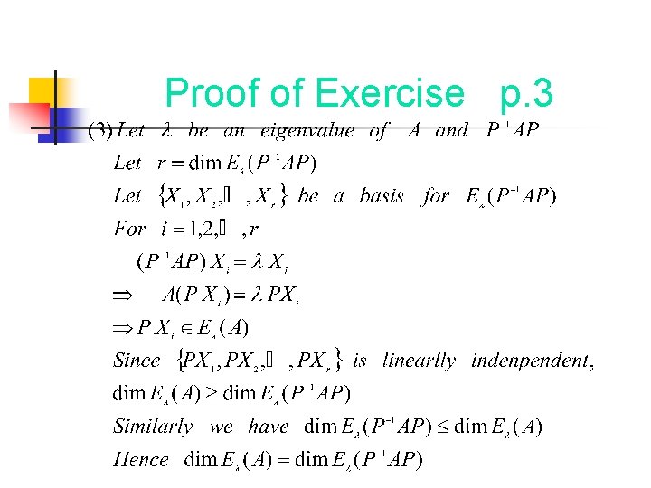 Proof of Exercise p. 3 