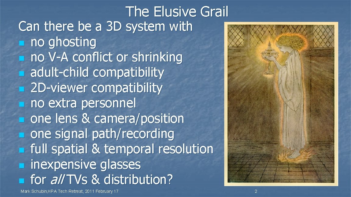 The Elusive Grail Can there be a 3 D system with n no ghosting