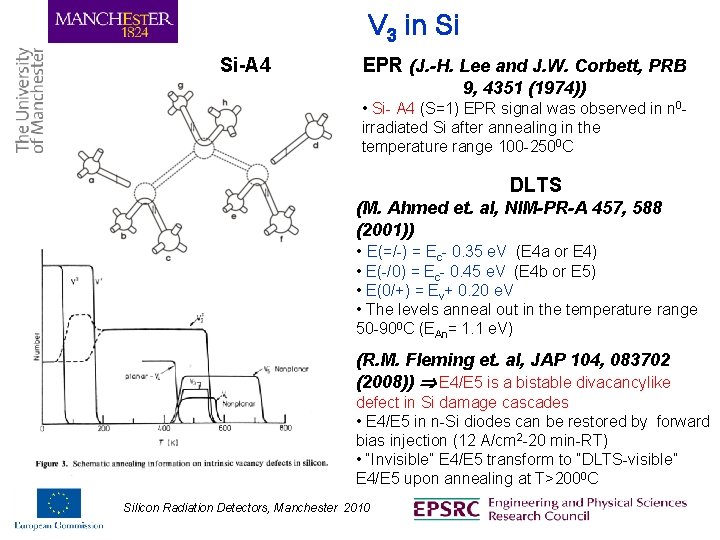 V 3 in Si Si-A 4 EPR (J. -H. Lee and J. W. Corbett,