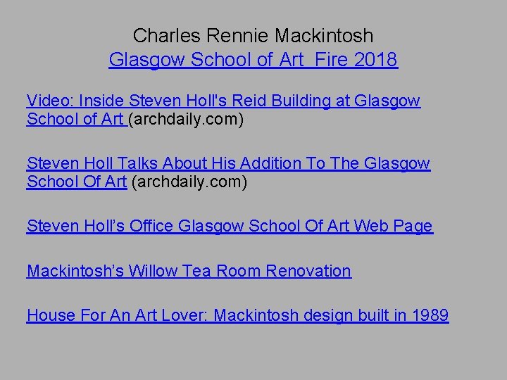 Charles Rennie Mackintosh Glasgow School of Art Fire 2018 Video: Inside Steven Holl's Reid