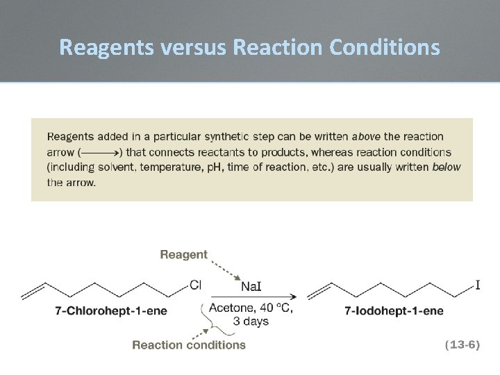 Reagents versus Reaction Conditions 