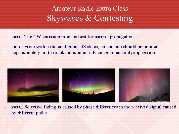 Amateur Radio Extra Class Skywaves & Contesting • E 3 C 04… • E