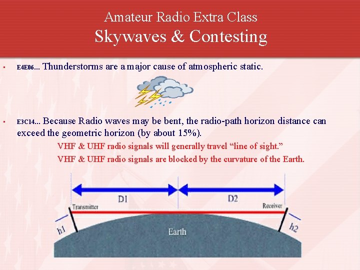 Amateur Radio Extra Class Skywaves & Contesting • E 4 E 06… • E
