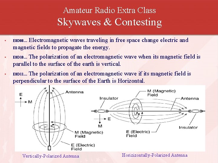 Amateur Radio Extra Class Skywaves & Contesting Electromagnetic waves traveling in free space change